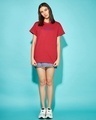 Shop Women's Red The Astronaut BTS Graphic Printed Boyfriend T-shirt-Full