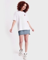 Shop Women's White The Queen Graphic Printed Oversized T-shirt-Design