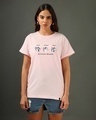 Shop Women's Pink Weekend Mood Tom Graphic Printed Boyfriend T-shirt-Front