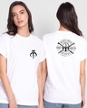 Shop Women's White Bounty Hunter Graphic Printed T-shirt-Front