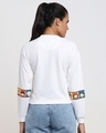 Shop Women White Printed Waist Rib Crop Sweatshirt-Design