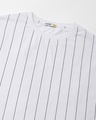 Shop Women's White Striped Oversized Short Top