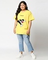 Shop Women's Yellow Tweety Chase Graphic Printed Plus Size T-shirt-Design