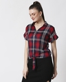 Shop Womens Checks Tie Up Shirt-Design