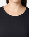 Shop Womens Plain Black Full Sleeves T-Shirt