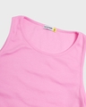 Shop Women's Pink Side Rib Slim Fit Tank Top