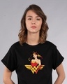 Shop Wonder Pose Boyfriend T-Shirt (DCL)-Front
