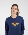 Shop Wonder Woman Foil Logo Fleece Light Sweatshirts (DCL)-Front