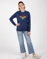 Shop Wonder Woman Foil Logo Fleece Light Sweatshirts (DCL)-Design