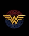 Shop Wonder Woman Foil Logo Half Sleeve T-Shirt (DCL)-Full