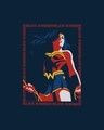 Shop Wonder Woman Frame Boyfriend T-Shirt Navy Blue (DCL)