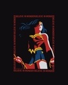 Shop Wonder Woman Frame  Half Sleeve Printed T-Shirt Black (DCL)