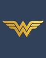 Shop Wonder Woman Gold 3/4th Sleeve Slim Fit T-Shirt Navy Blue (DCL)-Full