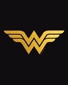 Shop Wonder Woman Gold  Half Sleeve Printed T-Shirt Black (DCL)-Full