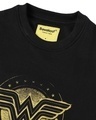 Shop Wonder Woman Gold Plated Logo Fleece Sweatshirt