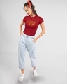 Shop Wonder Woman Half Sleeve T-Shirt (DCL) Bold Red-Design