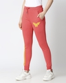 Shop Women's Pink Wonder Woman Hyper Print Slim Fit Joggers-Design