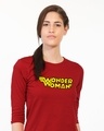 Shop Wonder Woman Main Round Neck 3/4th Sleeve T-Shirt-Front