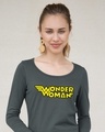 Shop Wonder Woman Main Scoop Neck Full Sleeve T-Shirt-Front
