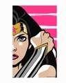 Shop Wonder Woman Poster Half Sleeve T-Shirt (GOLD) (DCL)-Full