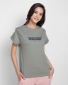 Shop WONDER WOMAN RETRO STRIPE Boyfriend T-Shirt meteor Grey (DCL)-Front
