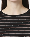 Shop Women's Black Wonder Woman Striped Dress