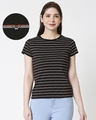 Shop Wonder Woman stripe (DCL) AOP T-Shirt-Front