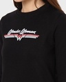 Shop Women's Black Wonder Women Typography Sweater