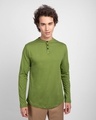 Shop Woodbine Green Full Sleeve Henley T-Shirt-Front