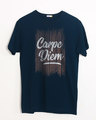Shop Wooden Carpe Diem Half Sleeve T-Shirt-Front