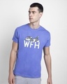Shop Work From Home Chill Half Sleeve T-Shirt-Blue Haze-Front