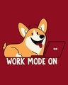 Shop Work Mode On Dog Half Sleeve T-Shirt-Full