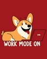 Shop Work Mode On Dog Round Neck 3/4th Sleeve T-Shirt-Full