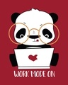 Shop Work Mode On Panda Boyfriend T-Shirt-Full