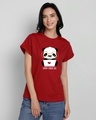 Shop Work Mode On Panda Boyfriend T-Shirt