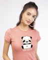 Shop Work Mode On Panda Half Sleeve T-shirt-Front
