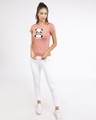 Shop Work Mode On Panda Half Sleeve T-shirt-Design
