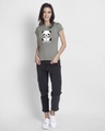 Shop Work Mode On Panda Half Sleeve T-shirt-Design