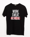 Shop Work Sweat Achieve Half Sleeve T-Shirt-Front