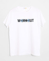 Shop Workout Dumbbells Half Sleeve T-Shirt-Front