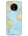 Shop World Map Printed Designer Hard Cover for OnePlus 7T (Impact Resistant, Matte Finish)-Front