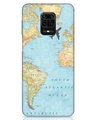 Shop World Map Printed Designer Hard Cover for Xiaomi Redmi Note 9 Pro (Impact Resistant, Matte Finish)-Front