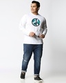 Shop Men's White World Peace Graphic Printed Plus Size T-shirt-Design