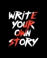 Shop Write Your Own Story Boyfriend T-Shirt Black-Full