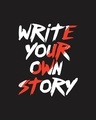 Shop Write Your Own Story Full Sleeve T-Shirt Black-Full