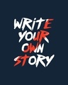 Shop Write Your Own Story Full Sleeve T-Shirt Navy Blue-Full