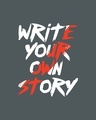 Shop Write Your Own Story Half Sleeve Raglan T-Shirt Nimbus Grey-Black-Full