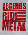 Shop Men's Grey & Black Printed Legends Ride Metal T-shirt-Full