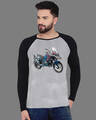 Shop Men's Motorcycle Art Premium Cotton T-shirt-Front
