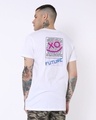 Shop Xoxo Future Half Sleeve Longline T-Shirt White-Design